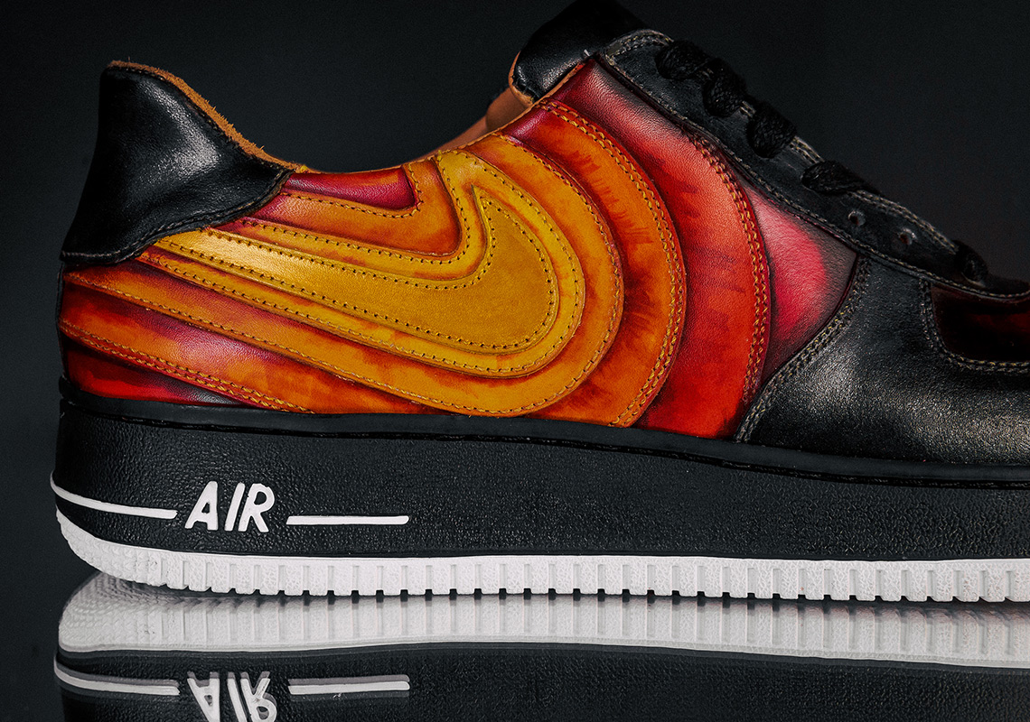 Nike Air Force 1 "Solar Flare" By JBF Customs Continues Trend Of Swoosh Transformations