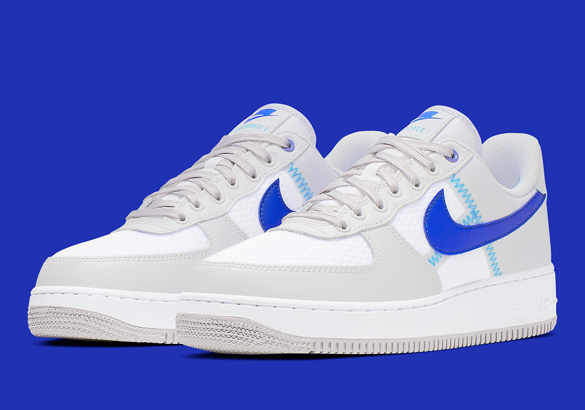 Nike Air Force 1 Taped Seam White Grey Blue Ci0060 001 4