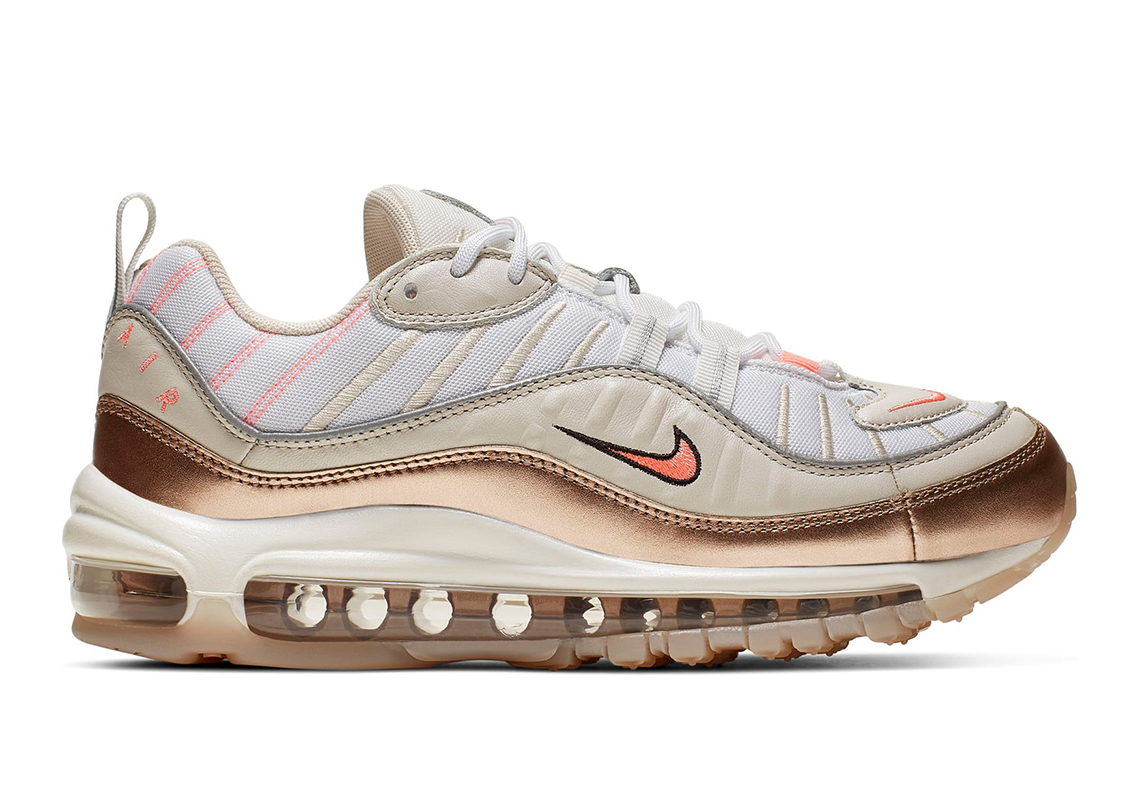 Nike Air Max 98 Womens White Brown Pink 3