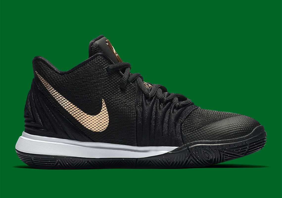 Nike Kyrie 5 Black Gold Kids Aq2456 007 4