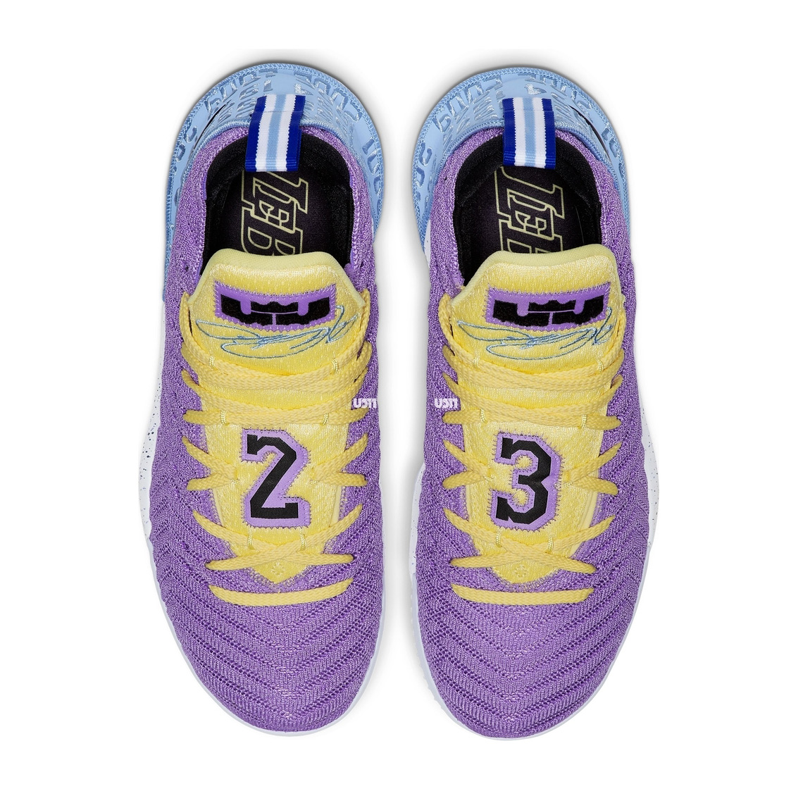 Nike Lebron 16 Lakers Atomic Purple Bicycle Yellow Ck4765 500 2
