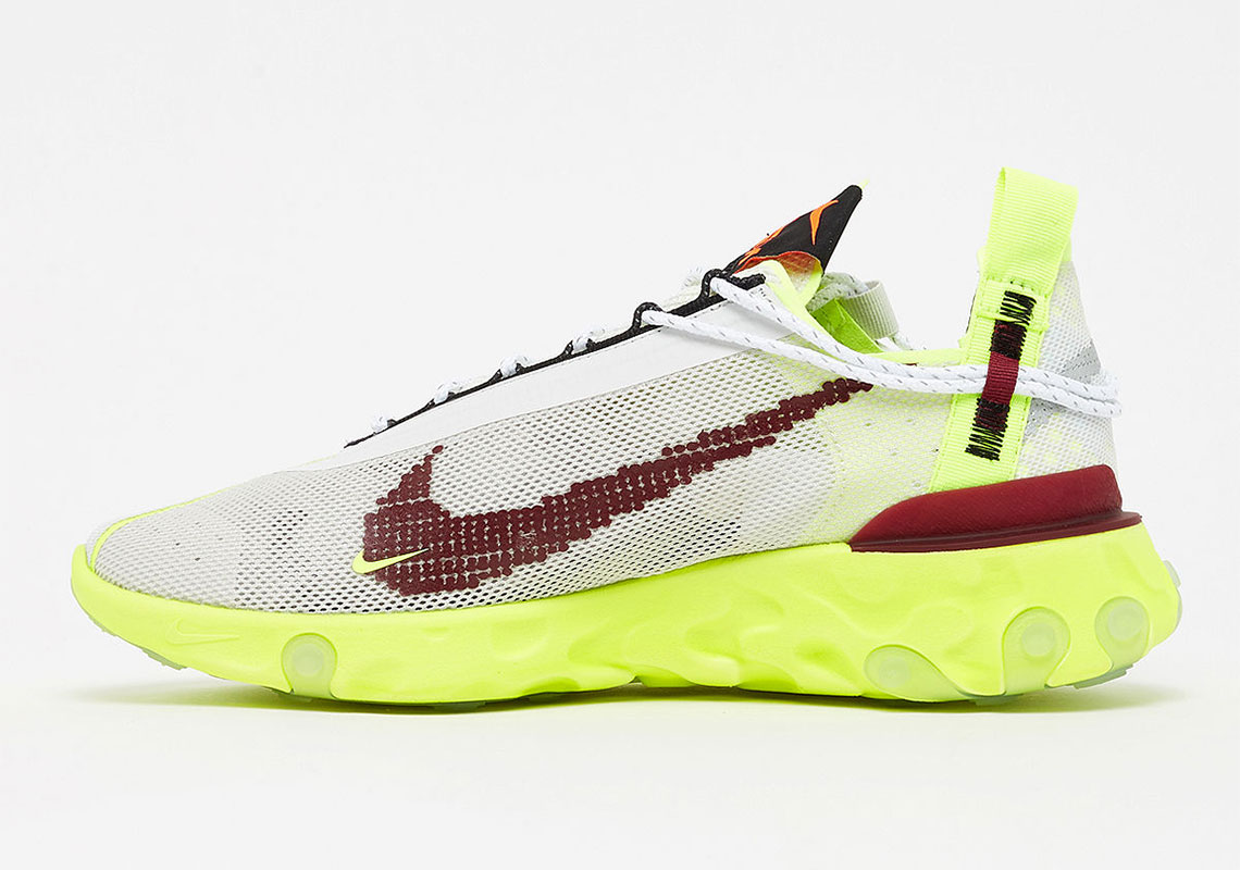 Nike React Wr Ispa Pure Platinum Team Red Volt Ct2692 002 2