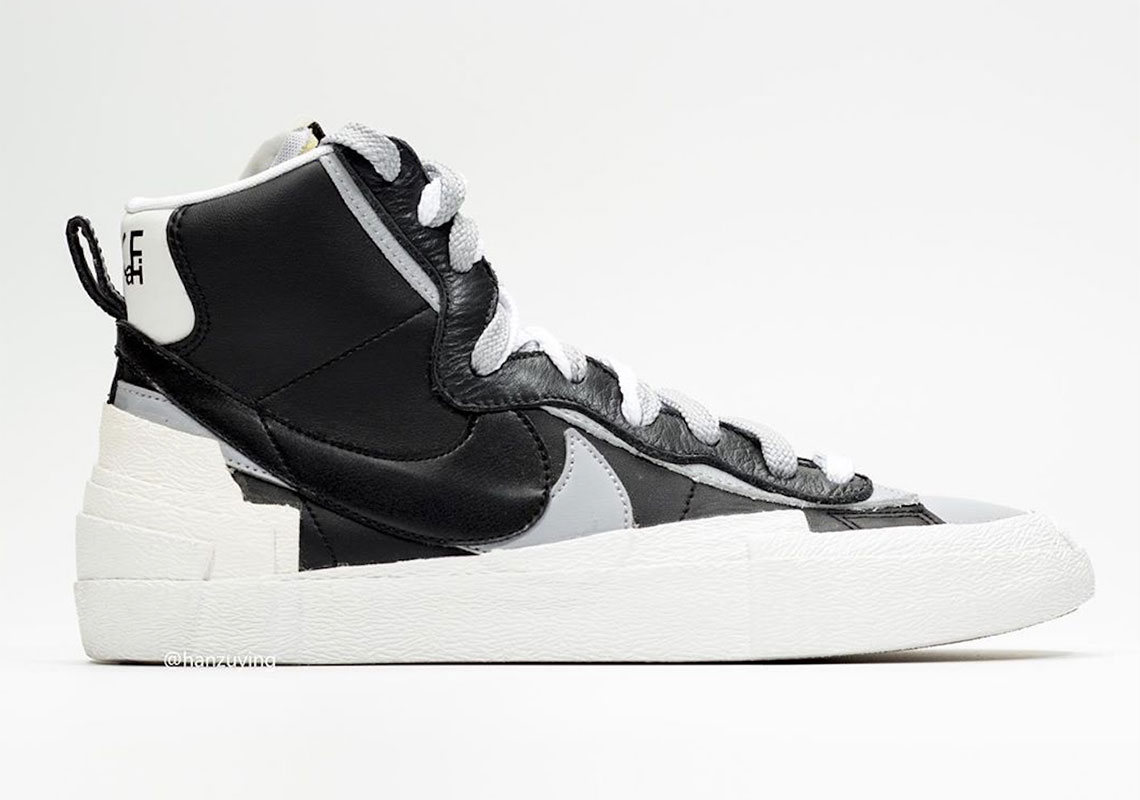 Sacai Nike Blazer Black Grey White Bv0062 002 8