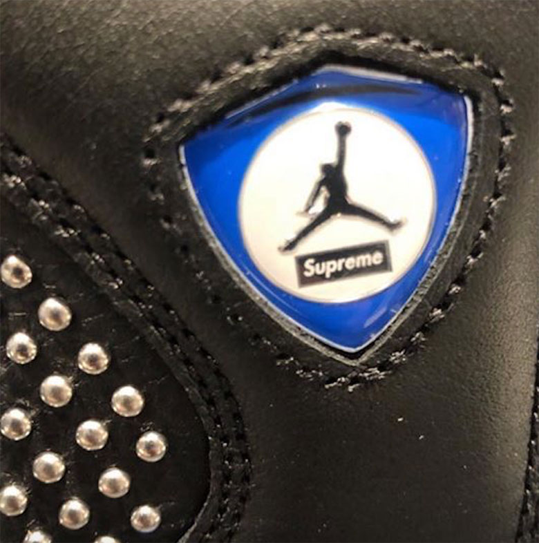 Supreme Air Jordan 14 Black Royal 3