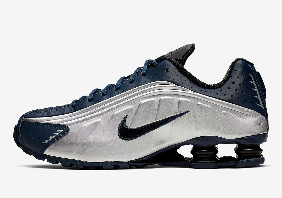 The Nike Shox R4 Returns In Silver Navy On September 7th