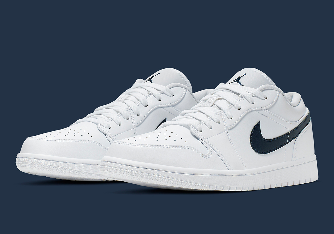 Air Jordan 1 Low White Navy 553558 114 5