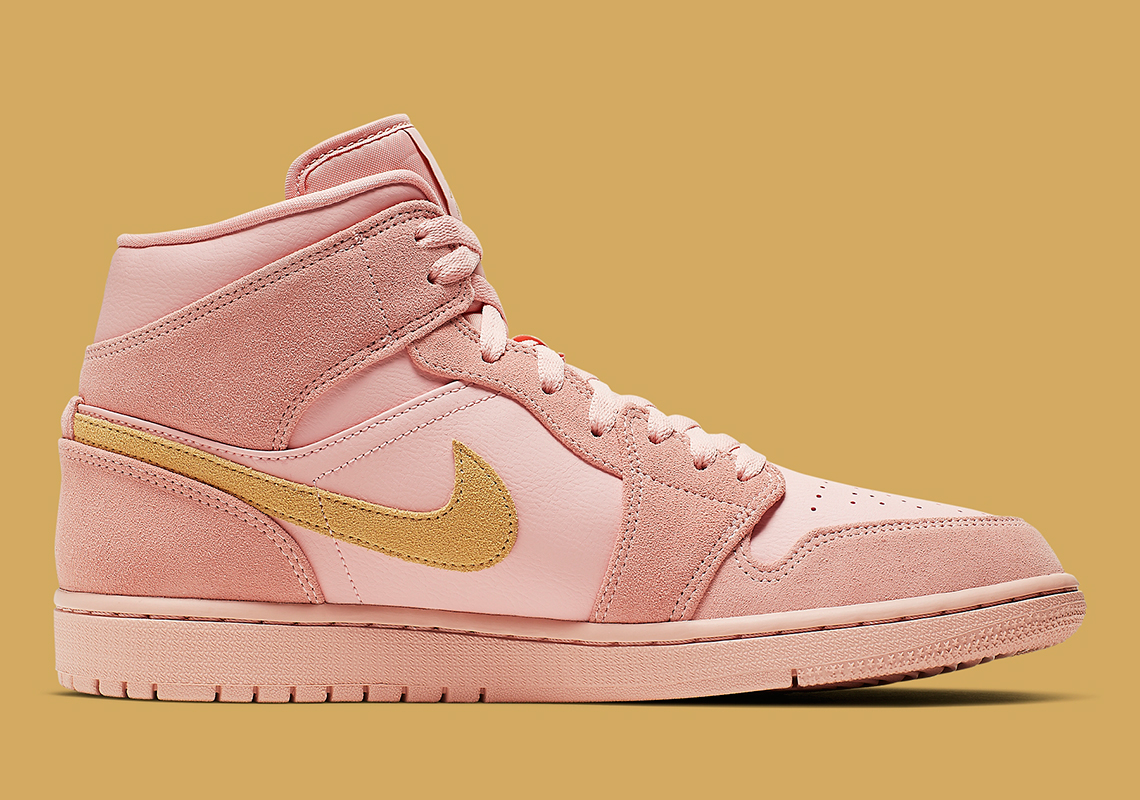 Air Jordan 1 Mid Coral Gold 852542 600 4