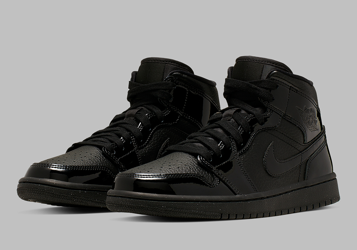 Air Jordan 1 Mid Womens Triple Black Bq6472 003 4