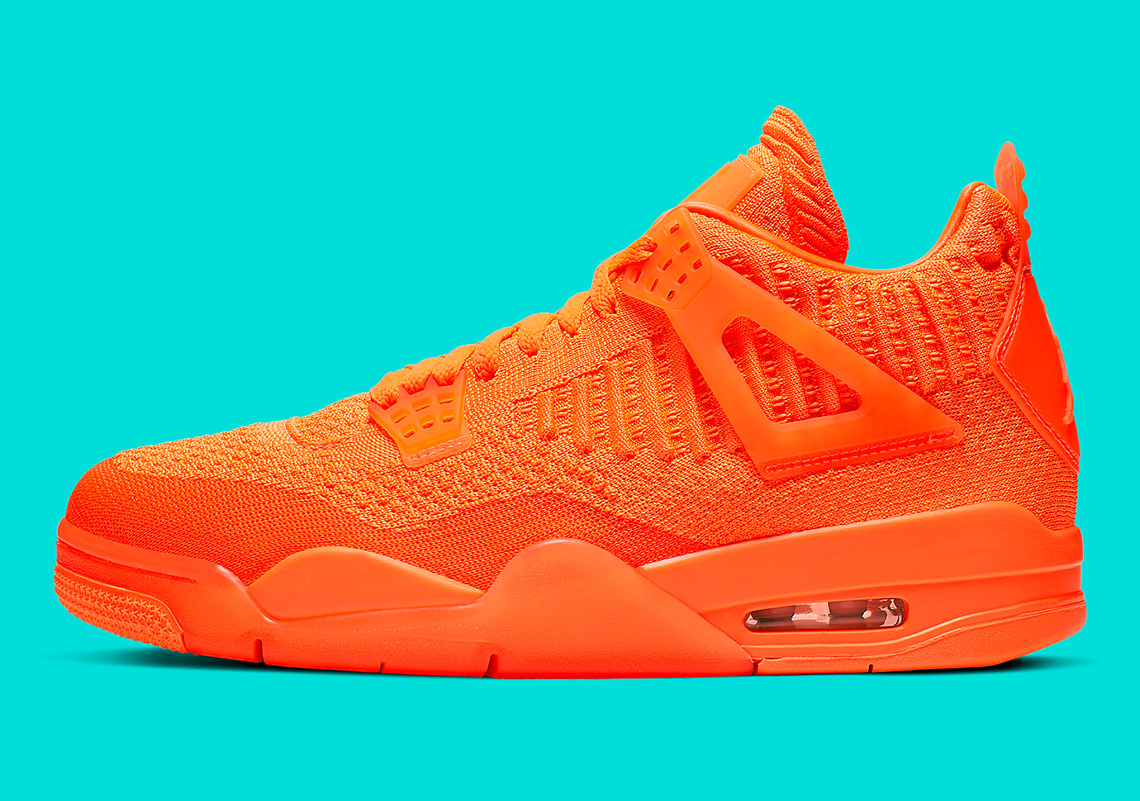 Air Jordan 4 Flyknit Orange Aq3559 800 4