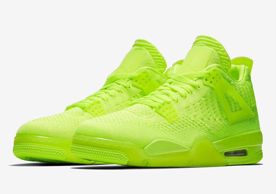 Official Images Of The Air Jordan 4 Flyknit "Volt"