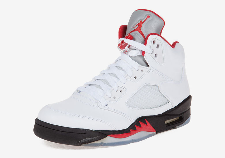 Air Jordan 5 Og White Red Silver February 2020