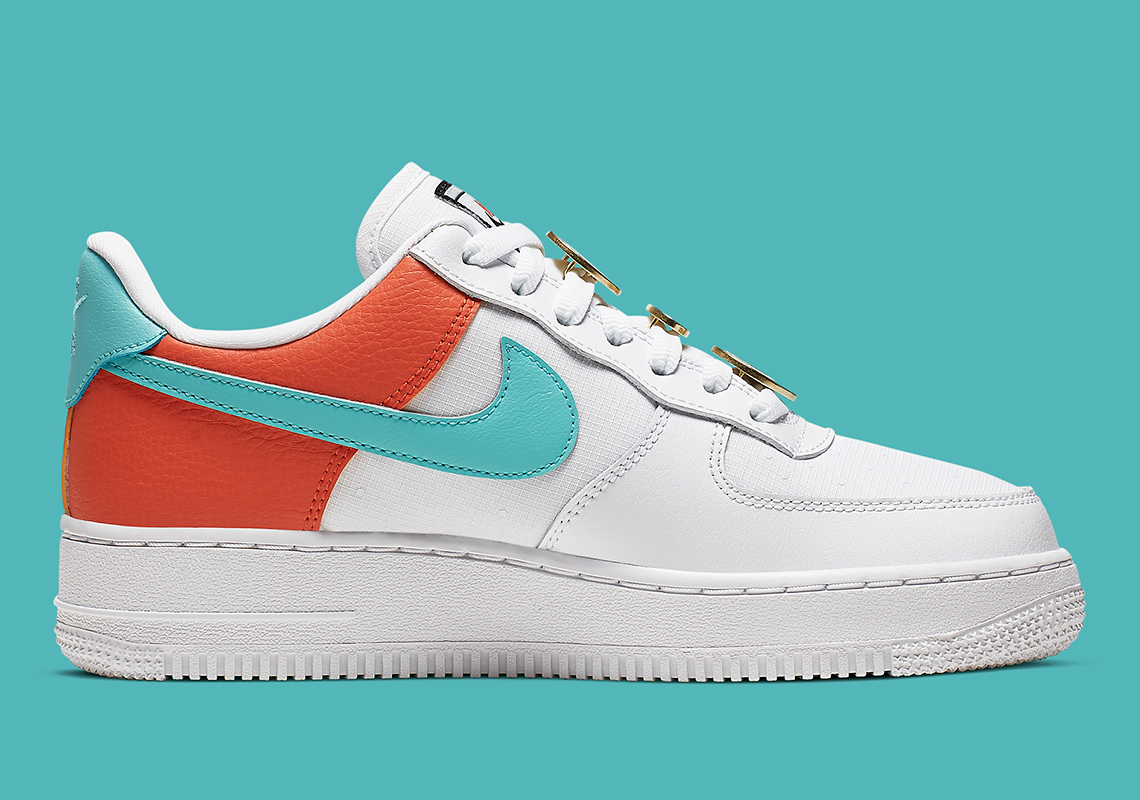 Nike Air Force 1 White Aqua Clay Aa0287 106 3