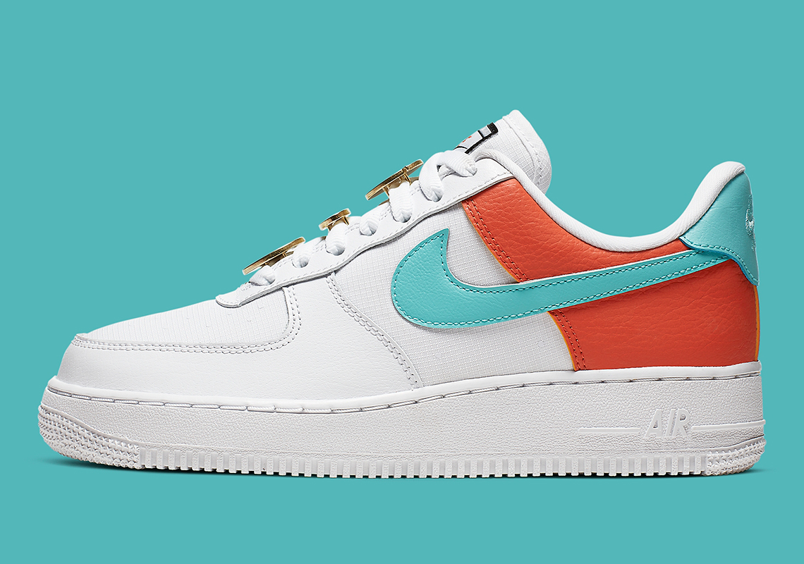 Nike Air Force 1 White Aqua Clay Aa0287 106 4