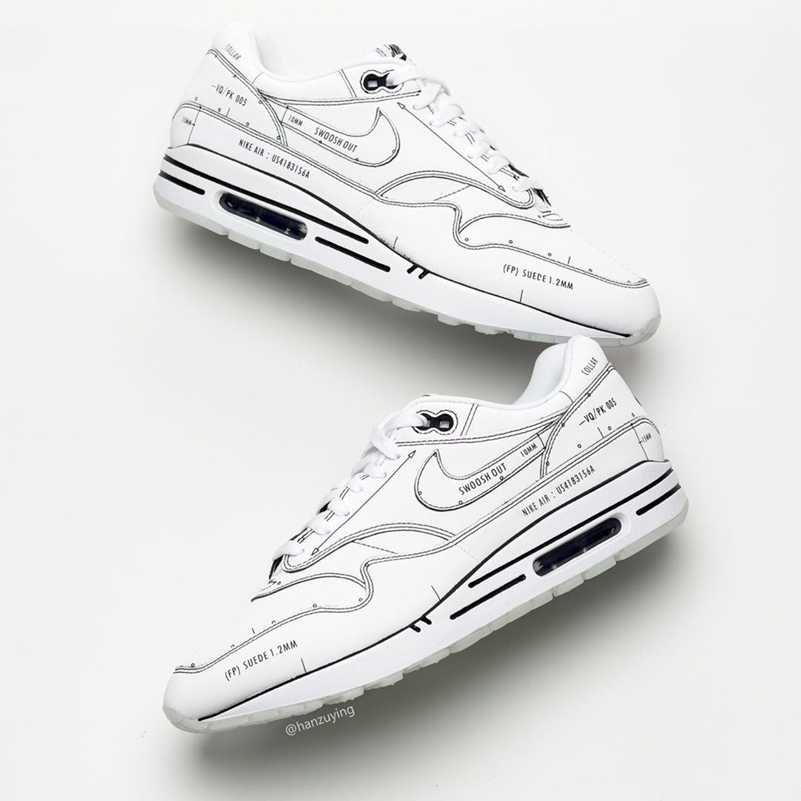 Nike Air Max 1 Schematic Not For Resale Cj4286 100 5