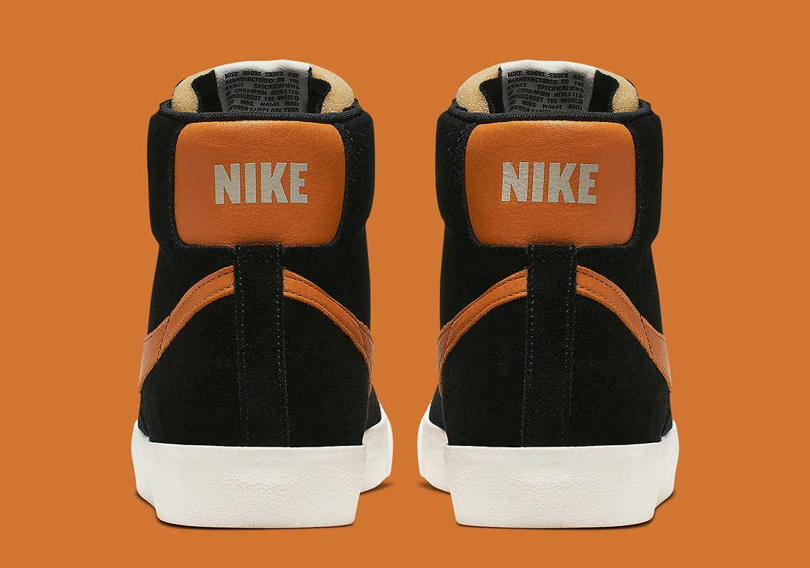 Nike Blazer Mid Vintage Black Orange Cj9693 001 2