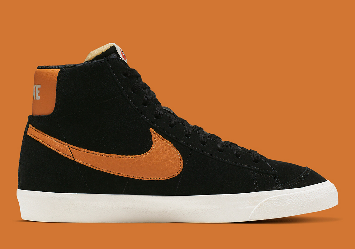 Nike Blazer Mid Vintage Black Orange Cj9693 001 5