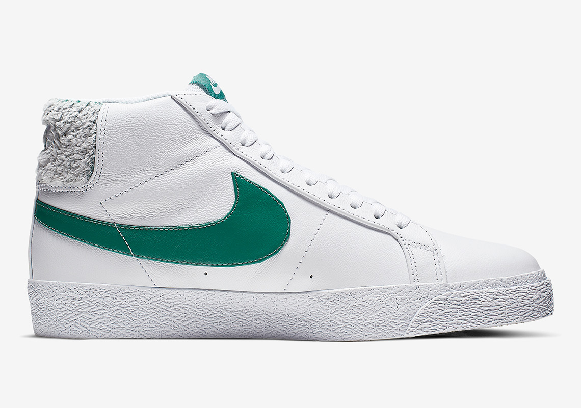 Nike Blazer Mid White Green Cj6983 100 2