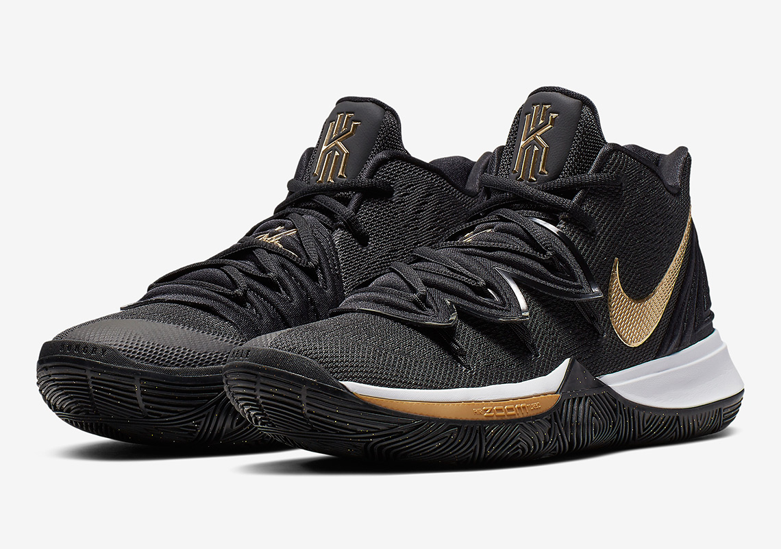 The Nike Kyrie 5 "Black/Metallic Gold" Is Available Now