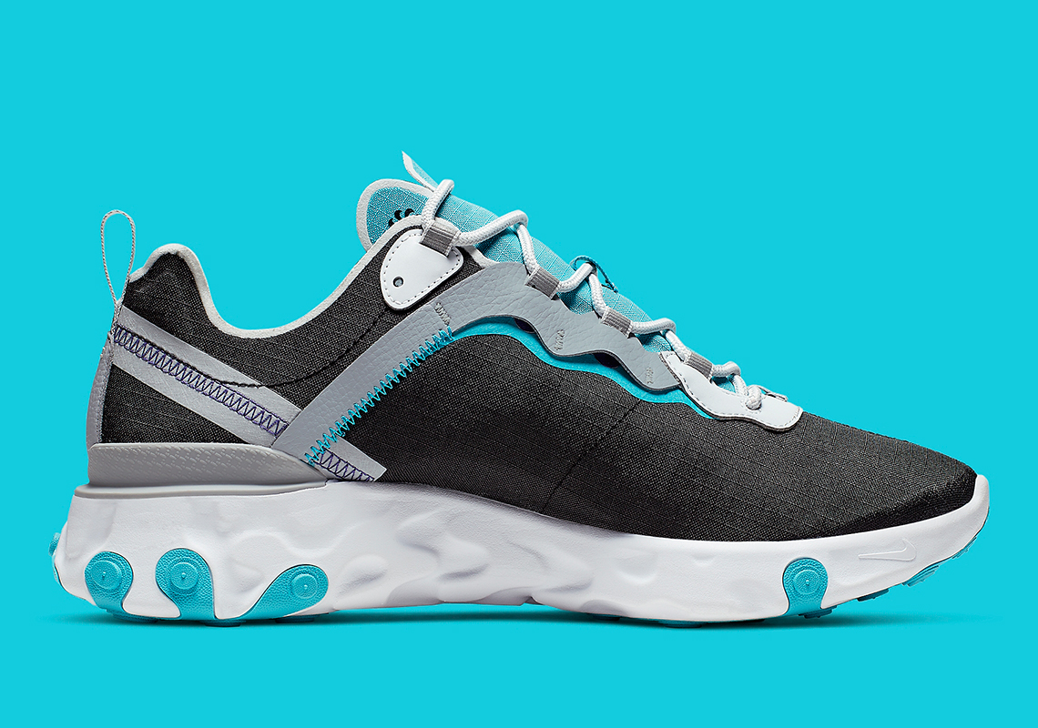 Nike React Element 55 Black Silver Turquoise Bv1507 001 6