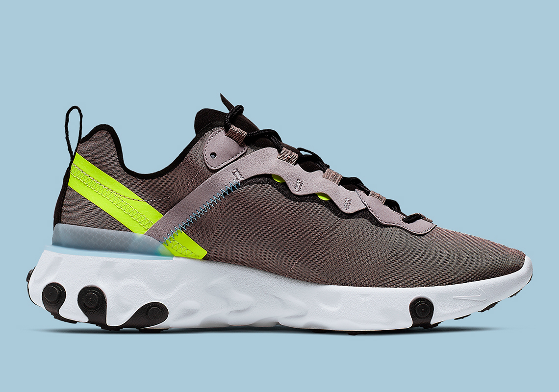 Nike React Element 55 Pumice Black Volt Bq6166 201 2