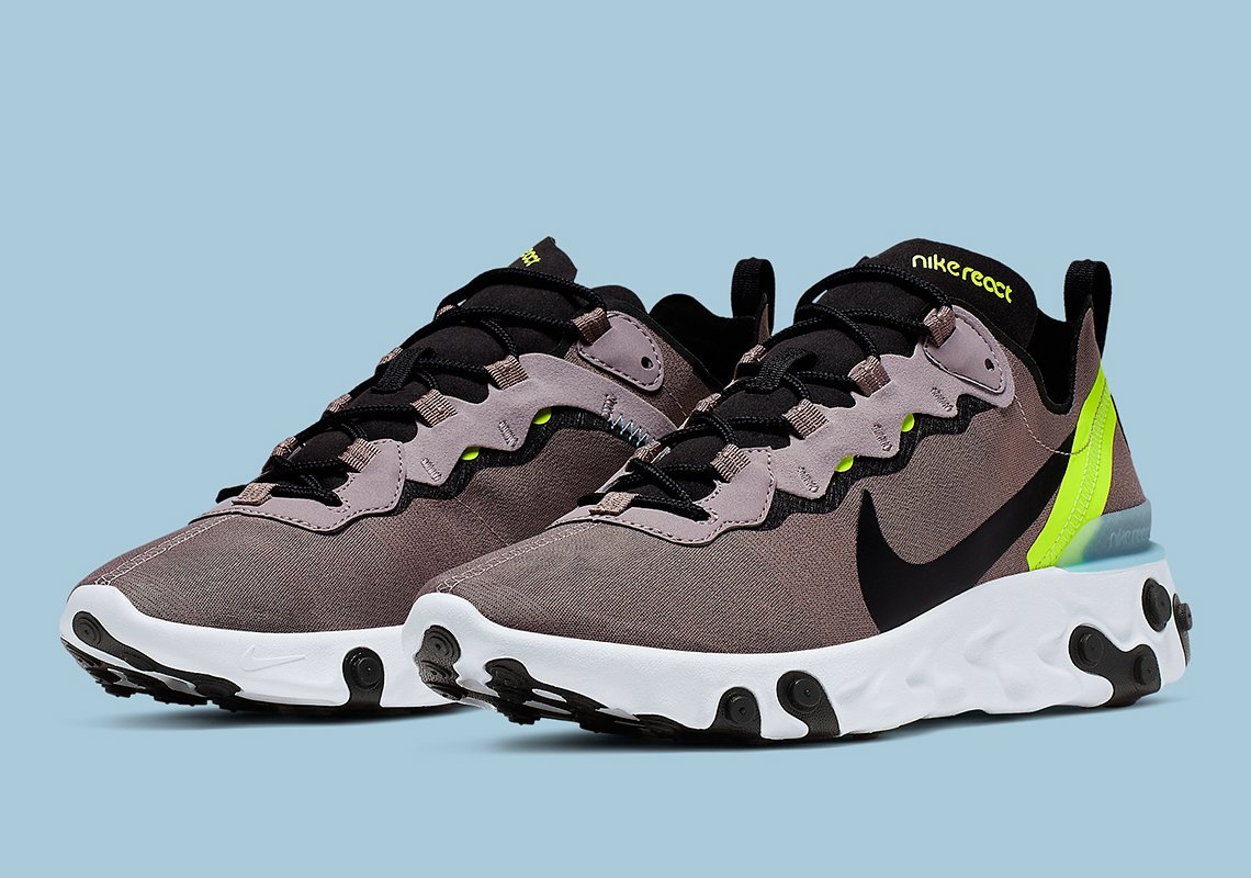 Nike React Element 55 Pumice Black Volt Bq6166 201 4