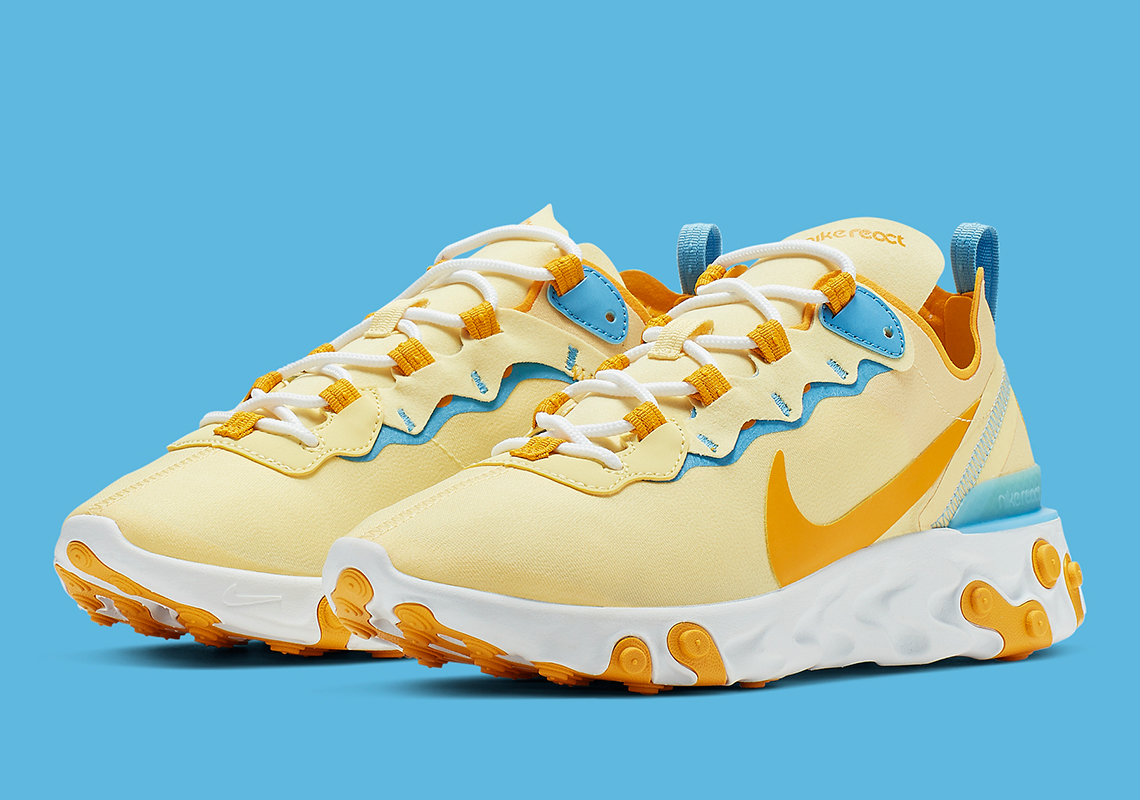 Nike React Element 55 Yellow Blue Bq2728 700 2