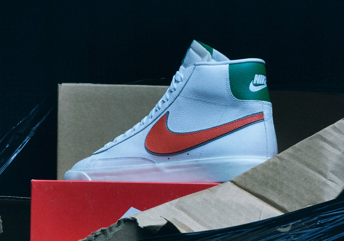 Stranger Things Nike Blazer Hawkins White Green Orange 3