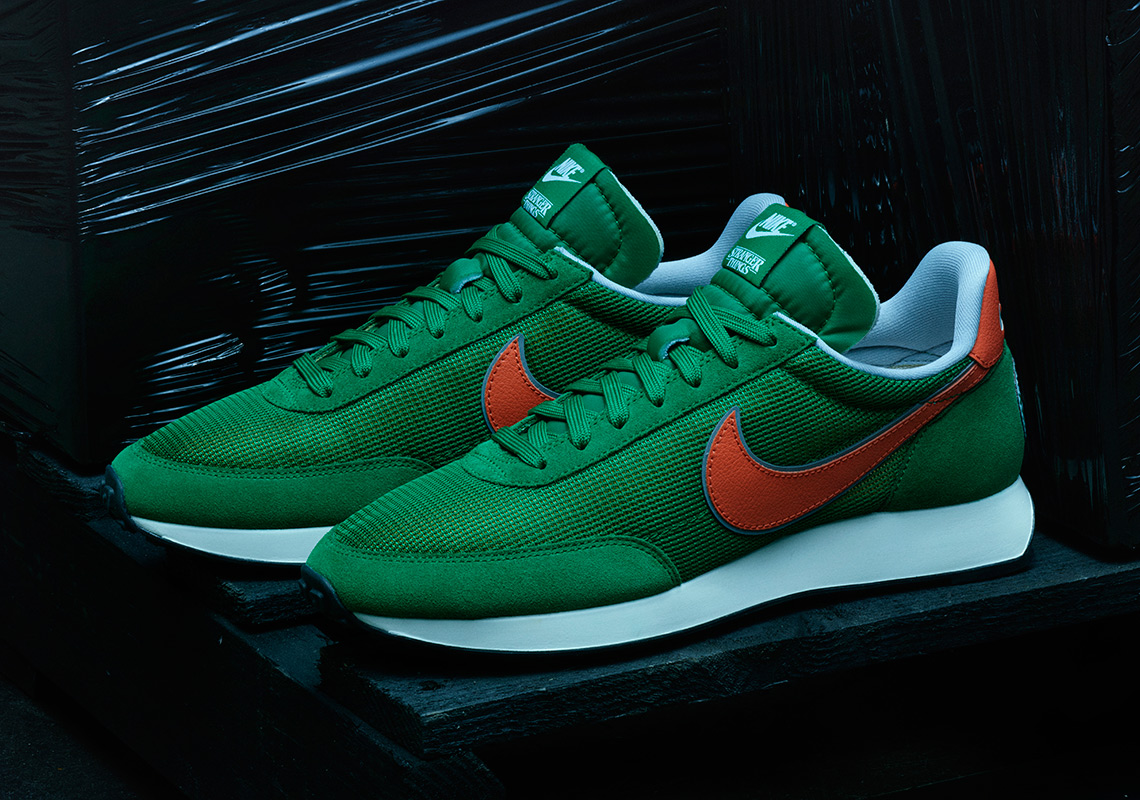 Stranger Things Nike Tailwind Hawkins White Green Orange 2