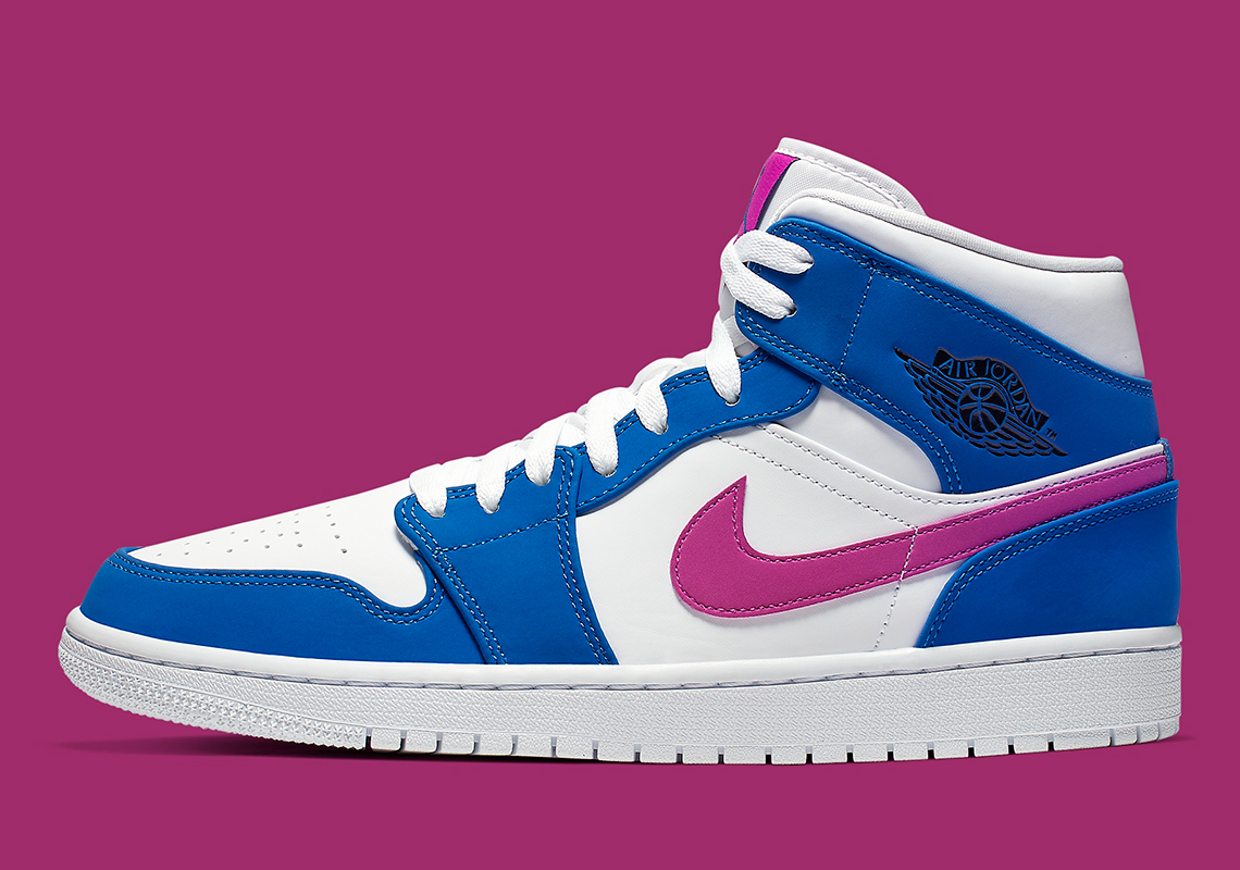 This Air Jordan 1 Mid Pairs Hyper Royal With Hyper Violet