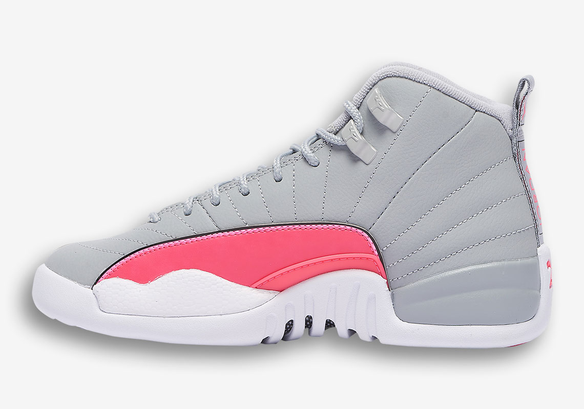 Air Jordan 12 Girls Wolf Grey Racer Pink 510815 060 2