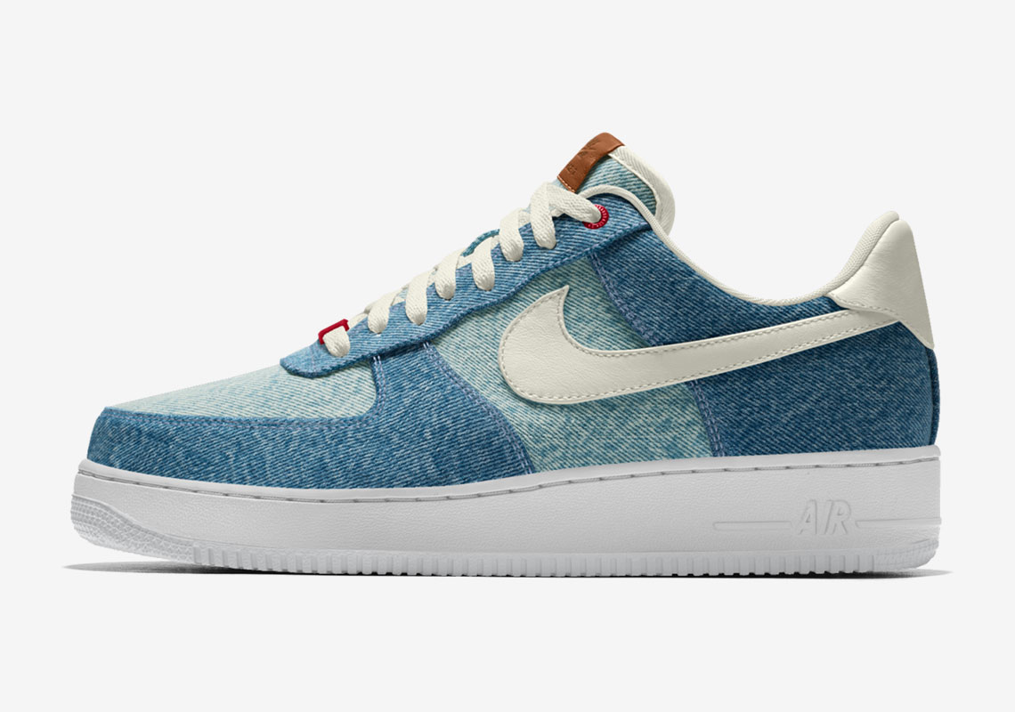 Levis Nike By You Air Force 1 Low Shoes 2