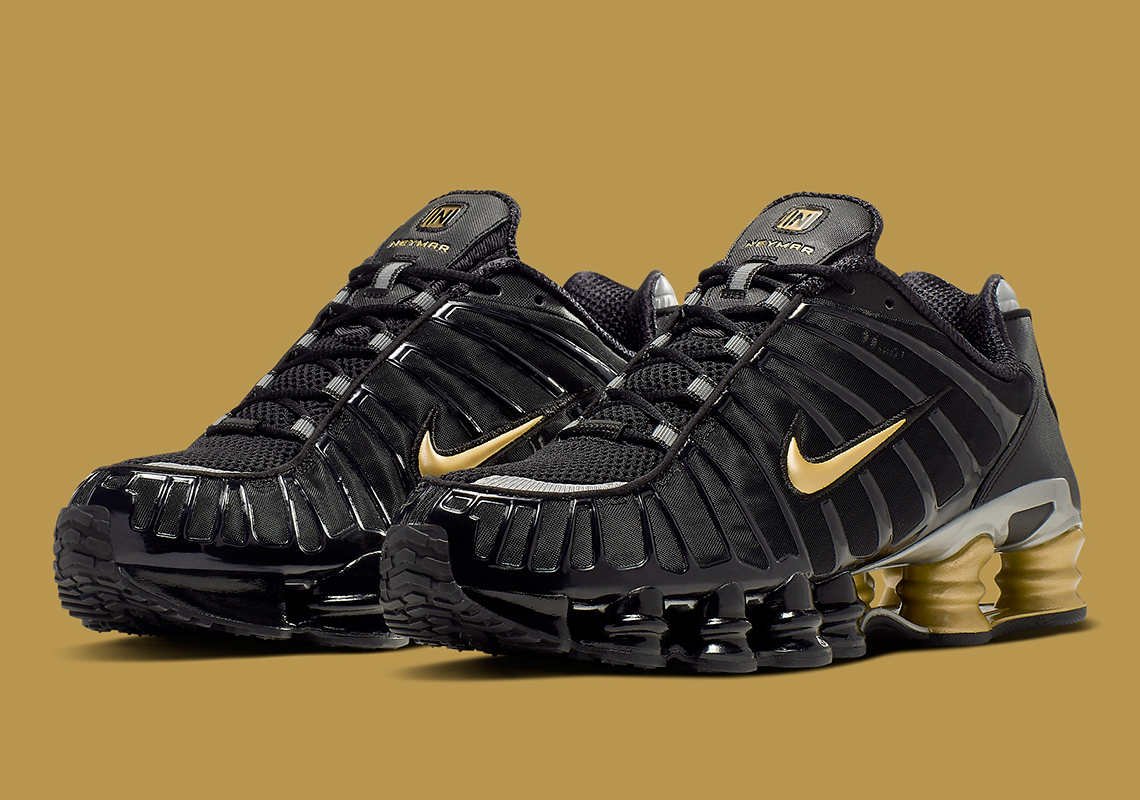 Neymar Jr Nike Shox Tl Black Gold Bv1388 001 8