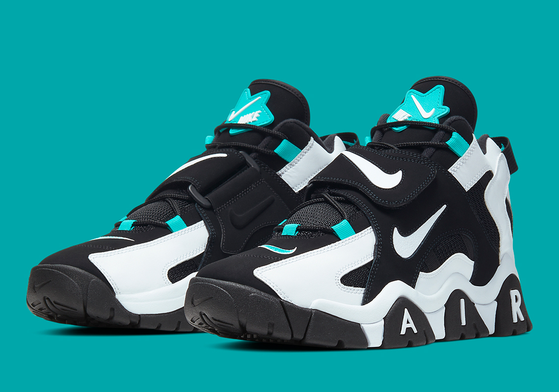 Nike Air Barrage Black White Aqua At7847 001 6