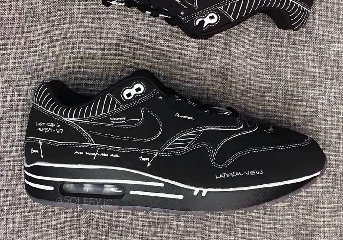 The Nike Air Max 1 "Schematic" Appears In Black