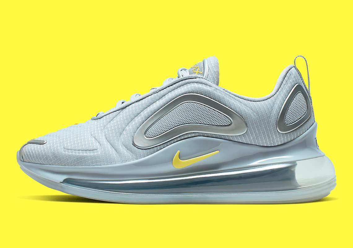 Nike's Air Max 720 Pairs Soothing Hues Of Platinum And Yellow