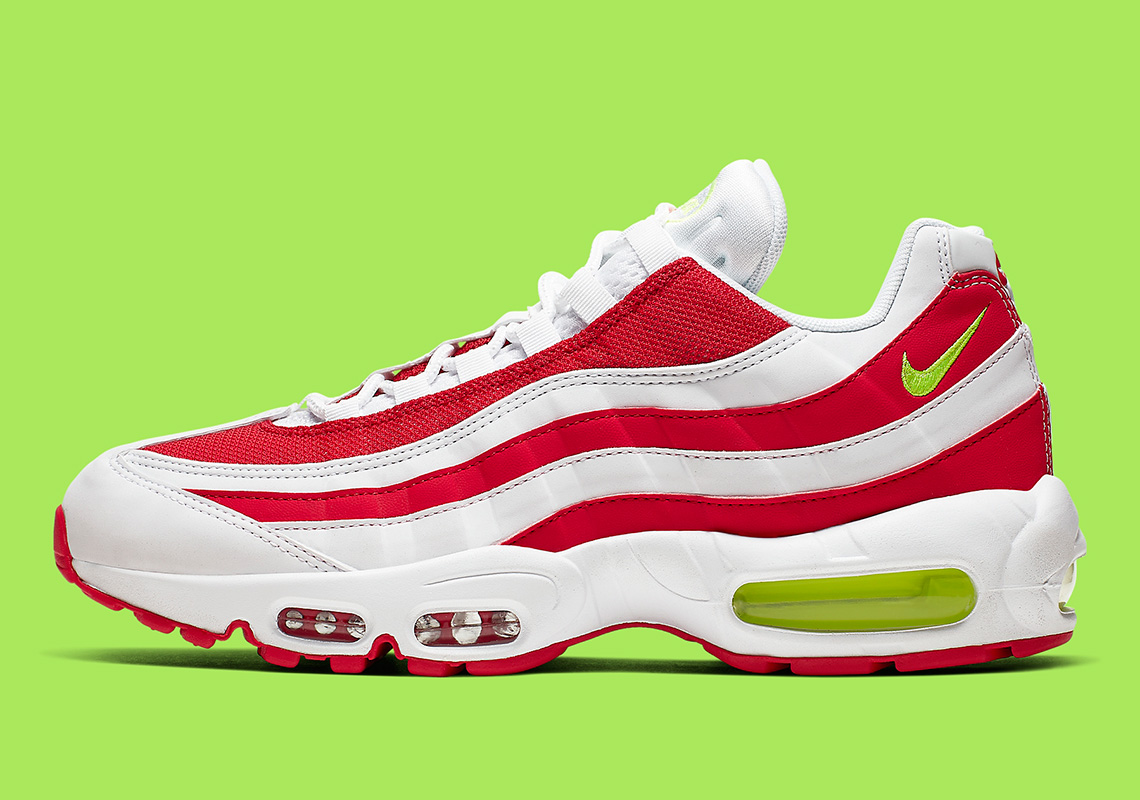 Red Stripes And Volt Accents Hit The Nike Air Max 95