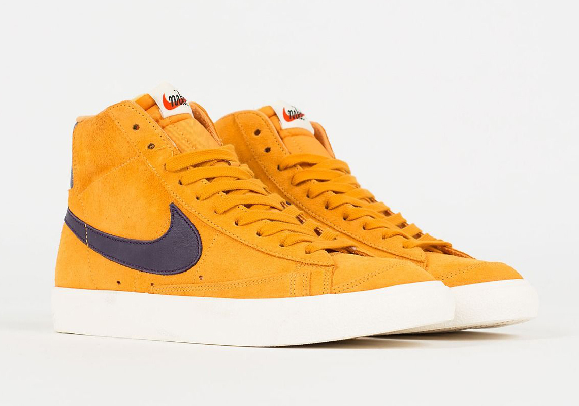 The Nike Blazer Mid Vintage Gets Mustard Yellow And Purple Uppers