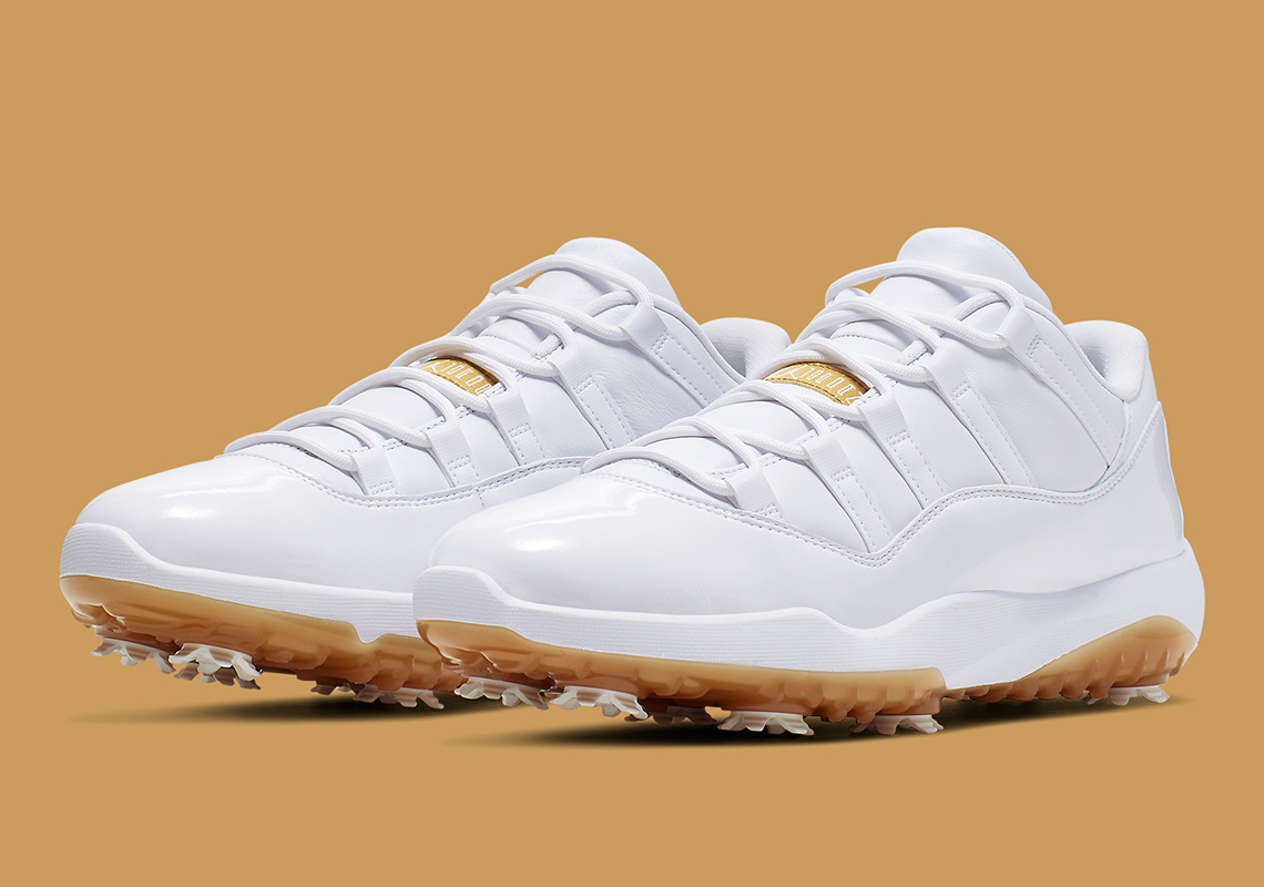 Air Jordan 11 Golf Releasing In Elegant White And Gold