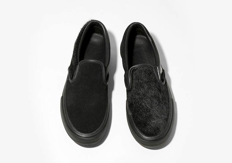 Engineered Garments Vans Slip On Cow Hair Black 1