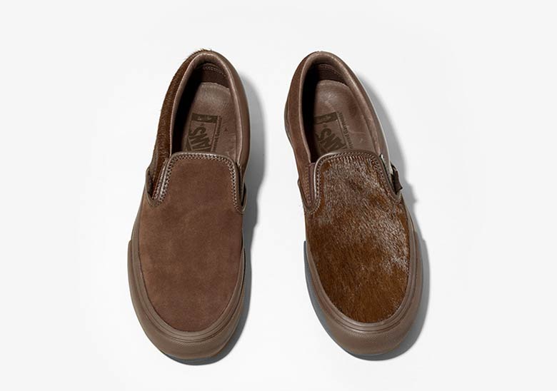 Engineered Garments Vans Slip On Cow Hair Brown 1