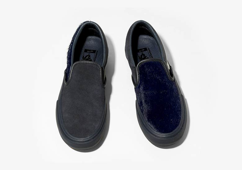 Engineered Garments Vans Slip On Cow Hair Navy 1