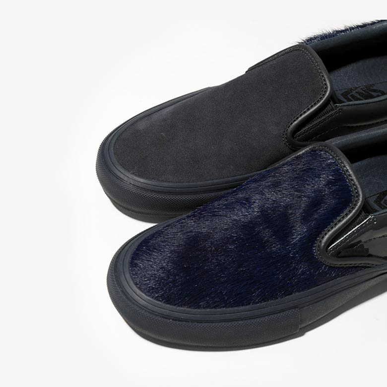 Engineered Garments Vans Slip On Cow Hair Navy 2