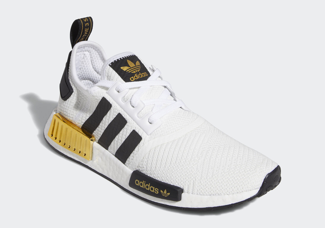 Adidas Nmd R1 White Black Gold Eg5662 3