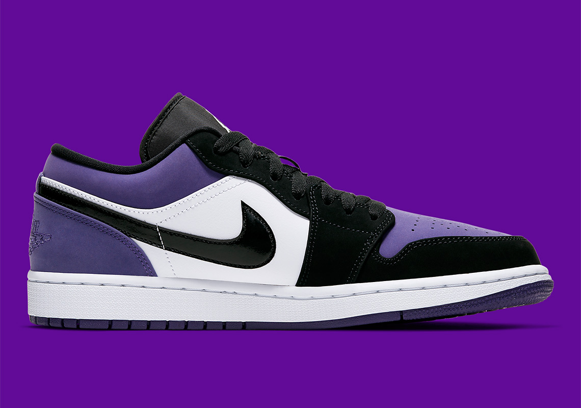 Air Jordan 1 Low Retro Black Court Purple 553558 125 2