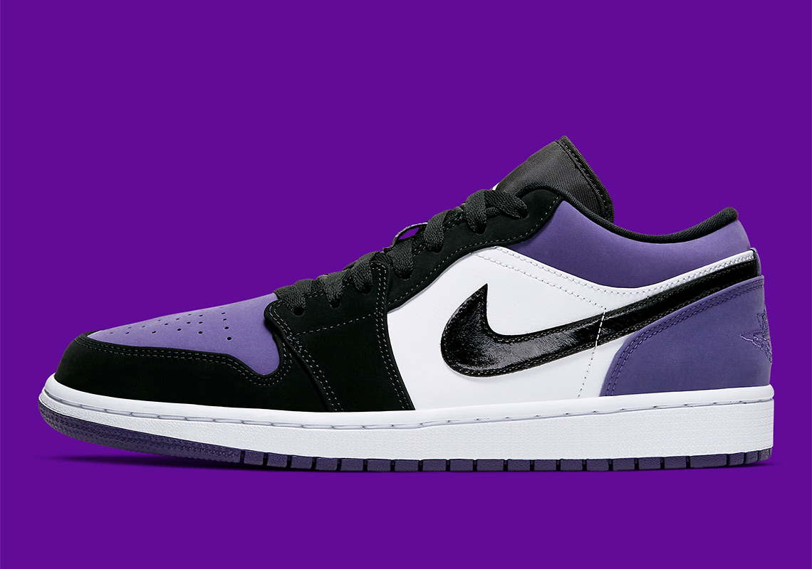 Air Jordan 1 Low Retro Black Court Purple 553558 125 3