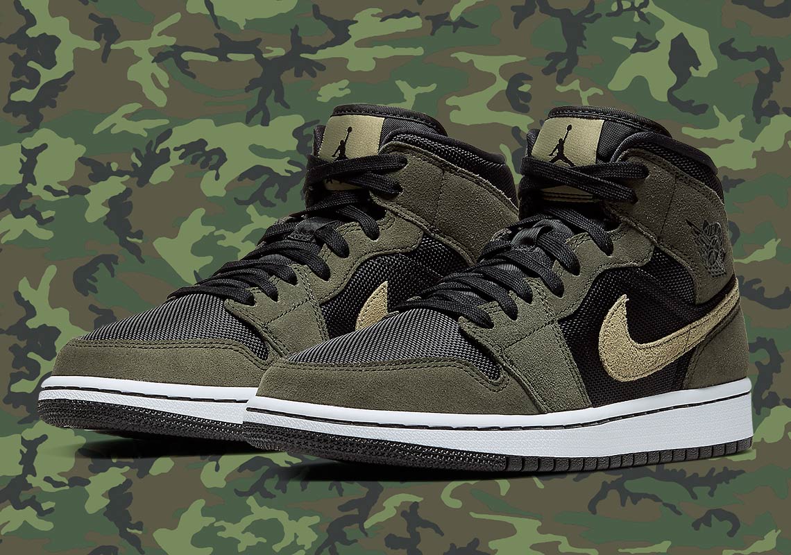 The Air Jordan 1 Mid Gets A Military-Themed Colorway