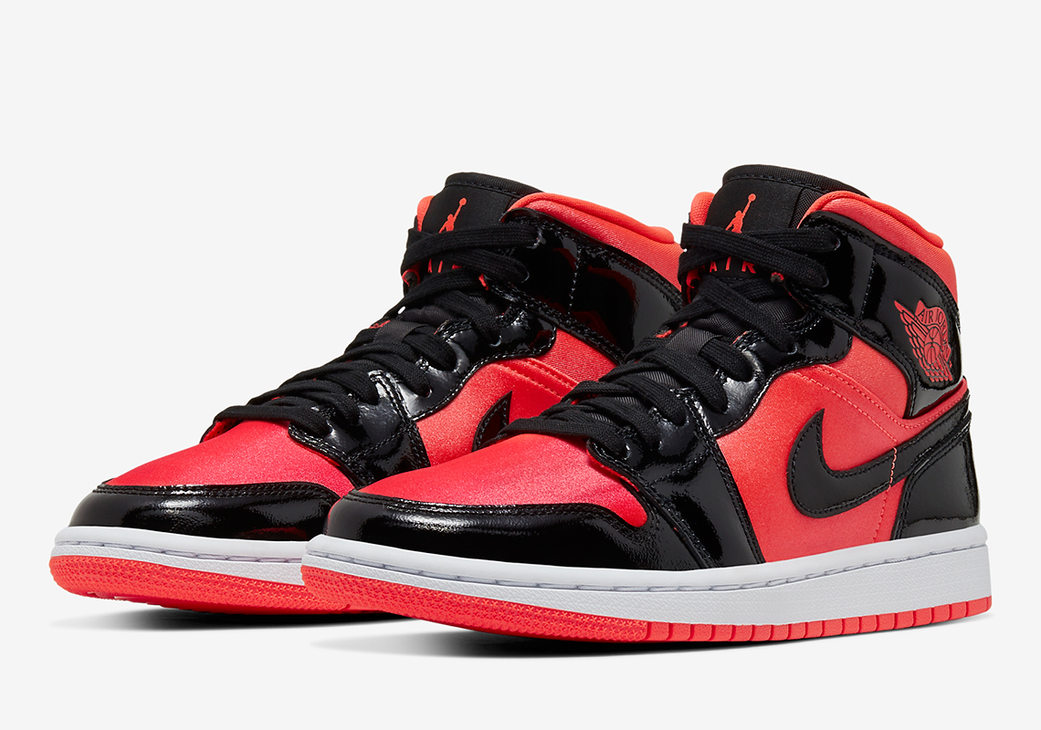 This Air Jordan 1 "Bred" Features Contrasting Patent Leather With Nylon