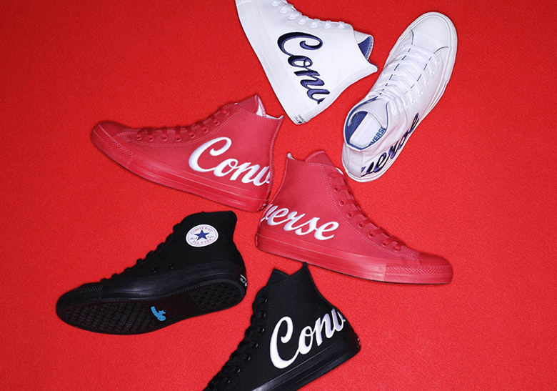 Converse Adds Giant Script Logos Onto The Chuck Taylor