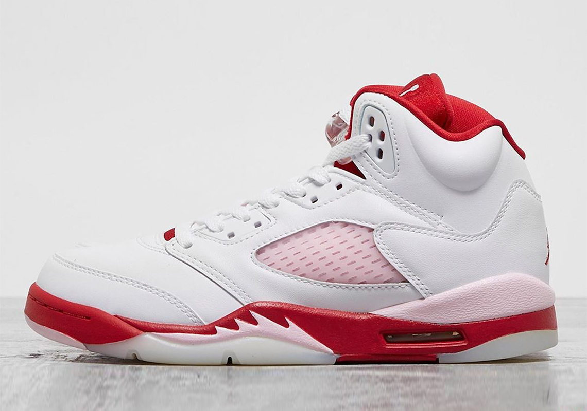 Jordan 5 Gs White Pink Foam Gym Red 440892 106 1