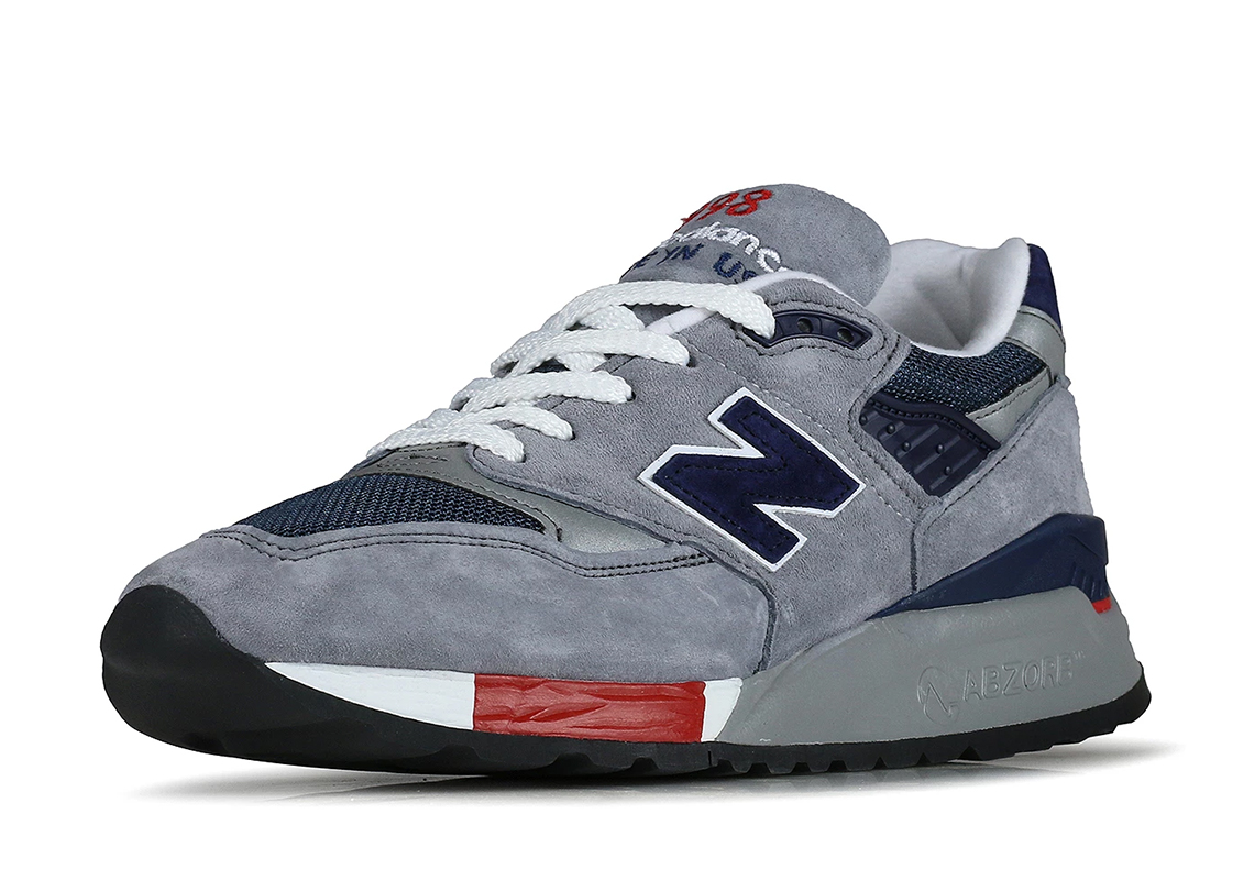 New Balance 998 Made In Us Grey Navy Red 5